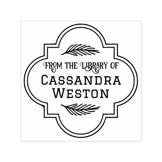 Elegant Marokkaans Quatrefoil Lijst Bibliotheek Bo Zelfinktende Stempel (Design)