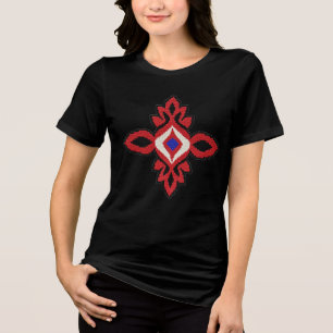 Elegant Marokkaans Sierpatroon Traditioneel Tri-Blend Shirt