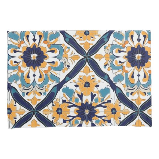 Elegant Marokkaans Spaans Tegel Kussensloop (Voorkant-Rechts)