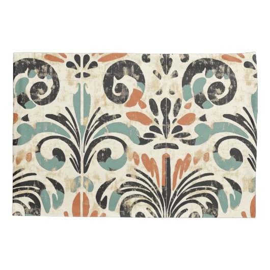 Elegant Marokkaans Spaans Tegel Kussensloop (Achterkant-Links)