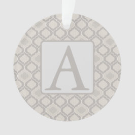 Elegant Marokkaans Traliewerkpatroon in Neutrale T Ornament