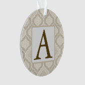 Elegant Marokkaans trellispatroon in neutrale tint Ornament (voorkant)