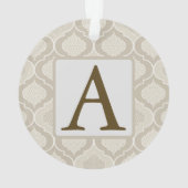 Elegant Marokkaans trellispatroon in neutrale tint Ornament (achterkant)