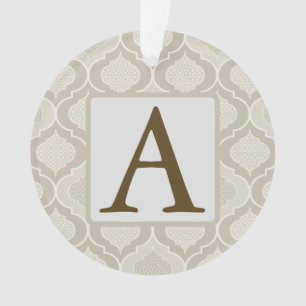 Elegant Marokkaans trellispatroon in neutrale tint Ornament