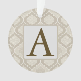 Elegant Marokkaans trellispatroon in neutrale tint Ornament