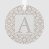 Elegant Marokkaans trellispatroon in neutrale tint Ornament (achterkant)