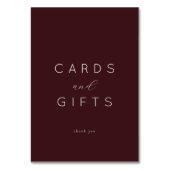 Elegant Maroon Calligraphy Kaart (Voorkant)