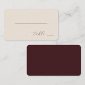 Elegant Maroon Calligraphy Plaatskaartje (Voorkant / Achterkant)
