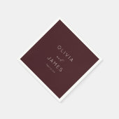 Elegant Maroon Calligraphy Servet (Hoek)