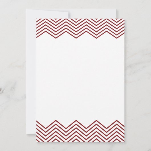 Elegant Maroon Chevron Graduation Party Invitation Kaart (Achterkant)