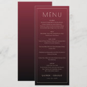Elegant Maroon Formal Menu (Voorkant / Achterkant)