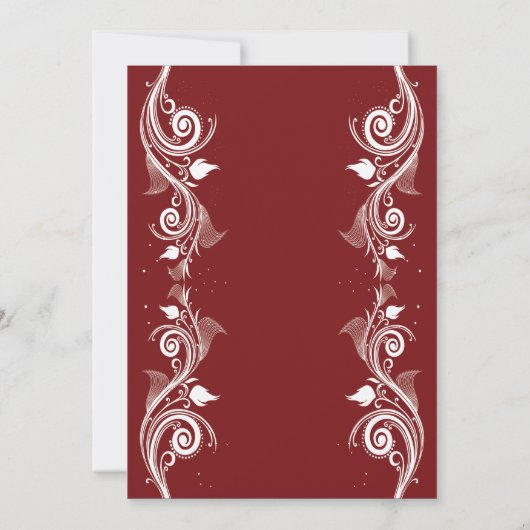 Elegant Maroon Foto Graduparty Uitnodiging (Achterkant)