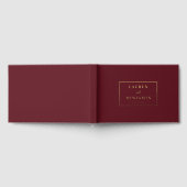Elegant Maroon Gold Calligraphy Gastenboek (Volledig)