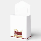 Elegant Maroon Gold Class of 2026 Graduation Bedankdoosjes (Open)