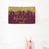 Elegant Maroon Gold Graduation Party Class van 202 Spandoek (Insitu)