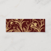 Elegant Maroon & Gold Voury Contact Kaarten Contactkaartje (Achterkant)