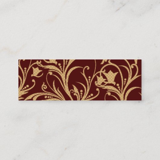 Elegant Maroon & Gold Voury Contact Kaarten Contactkaartje (Achterkant)