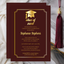Elegant Maroon | Gouden Afstudeerfeest Universitei
