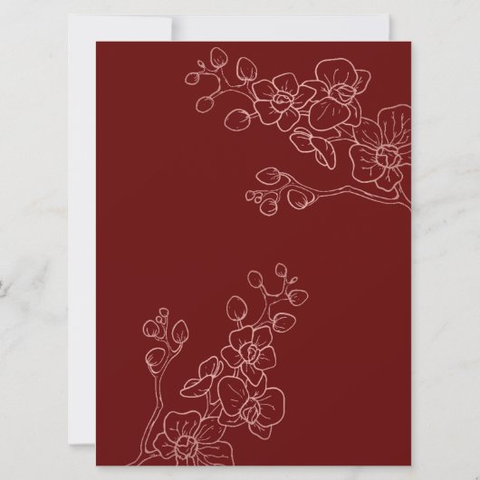 Elegant maroon kaart (Achterkant)