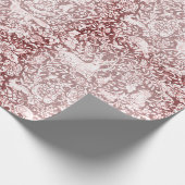 Elegant Maroon Kerstbos Dierenrendier Reindester Cadeaupapier (Hoek)