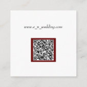 Elegant Maroon Monogram Details Behuizing Kaart (Achterkant)