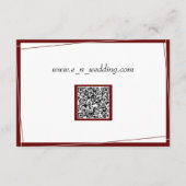 Elegant Maroon Monogram Details Behuizing Kaart (Achterkant)