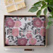 Elegant Maroon Pink Burgundy Roos Flower Tissuepapier (Geschenk)