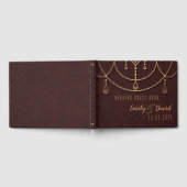 Elegant Maroon Red Indian Traditional Design Gastenboek (Volledig)