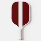 Elegant Maroon Rood Wit Monogram Gepersonaliseerd Pickleball Paddle (Achterkant)