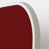 Elegant Maroon Rood Wit Monogram Gepersonaliseerd Pickleball Paddle (Links Detail)