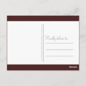 Elegant Maroon Silver College Afleiding Dank u Briefkaart (Achterkant)