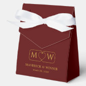 Elegant Maroon Tent Favor Box for Weddings Bedankdoosjes (Voorkant)