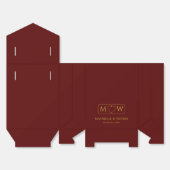 Elegant Maroon Tent Favor Box for Weddings Bedankdoosjes (Ongevouwen)