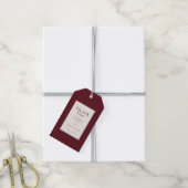Elegant Maroon Thank You Tag Cadeaulabel (Met Touw)