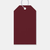 Elegant Maroon Thank You Tag Cadeaulabel (Achterkant)