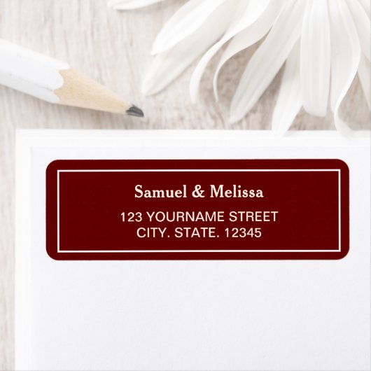 Elegant Maroon Wedding Etiket (Insitu)