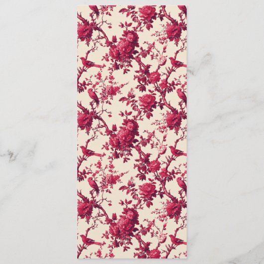 Elegant Maroon Wedding Menu (Achterkant)