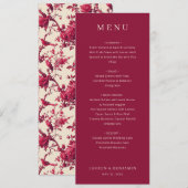 Elegant Maroon Wedding Menu (Voorkant / Achterkant)