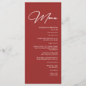 Elegant Maroon Wedding Menu (Voorkant)