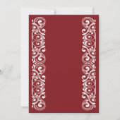 Elegant Maroon White Graduation Party Invitation Kaart (Achterkant)