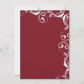 Elegant Maroon White Graduation Party Invitation Kaart (Achterkant)