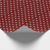 Elegant maroon wine custom monogram initiaal lette cadeaupapier (Hoek)