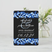 Elegant Marriage/Elopement Blue Hollywood Glam Aankondiging (Staand voorkant)