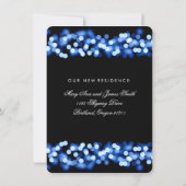 Elegant Marriage/Elopement Blue Hollywood Glam Aankondiging (Achterkant)
