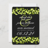 Elegant Marriage/Elopement Green Hollywood Glam Aankondiging (Voorkant)