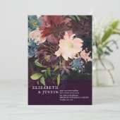 Elegant Marsala Wine Floral Botanische Tuin (Staand voorkant)