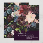 Elegant Marsala Wine Floral Botanische Tuin (Voorkant / Achterkant)