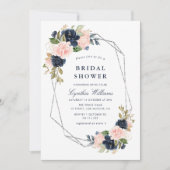elegant marvy & blush floral Silver vrijgezellenfe Kaart (Voorkant)