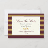 Elegant Masala Burgundy Gold Wedding Save the Date (Voorkant)