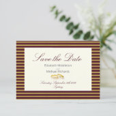 Elegant Masala Burgundy Gold Wedding Save the Date (Staand voorkant)